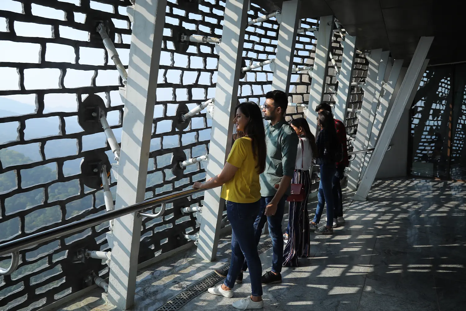 Statue of Unity Viewing Gallery with panoramic views of the Narmada River and surrounding hills