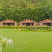 View of Statue of Unity and surroundings for Statue of Unity Tent City